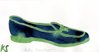 © Kate Schelter LLC 2024 | BELGIAN SHOE NAVY KELLY GREEN PIPING by Kate Schelter