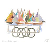 © Kate Schelter LLC 2024 | Luxembourg boats cart by Kate Schelter