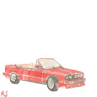 © Kate Schelter LLC 2024 | RED BMW CONVERTIBLE 1992 by Kate Schelter