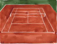 © Kate Schelter LLC 2024 | Roland Garros Clay Tennis Court by Kate Schelter