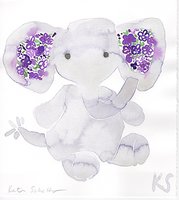 © Kate Schelter LLC 2024 | Elephant Purple Liberty Print by Kate Schelter