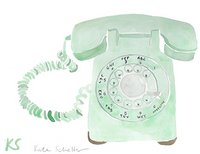 © Kate Schelter LLC 2024 | ROTARY PHONE MINT GREEN by Kate Schelter