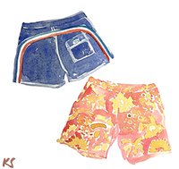 © Kate Schelter LLC 2024 | TWO SWIM TRUNKS by Kate Schelter